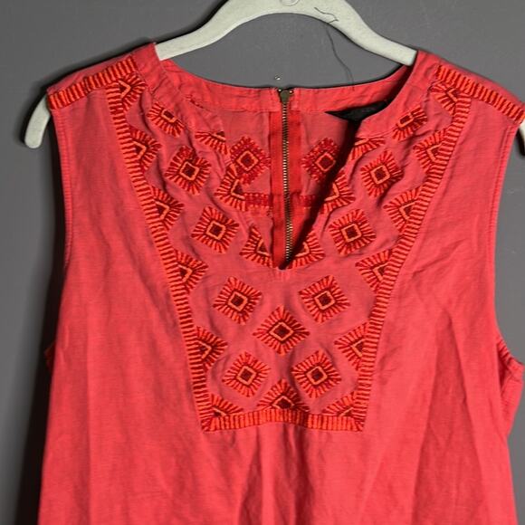 J Crew Dark Pink Sleeveless Tunic Knee Length Dress Size Small - Picture 2 of 10